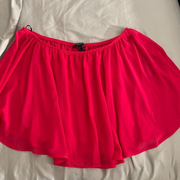 RED OFF THE SHOULDER TOP - Picture 1 of 1